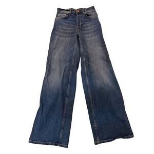 Rails Denim Jeans The Getty Cropped High Rise Wide Leg, size 25
